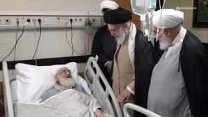 عیادت رهبر انقلاب اسلامی از آیت الله نوری همدانی
